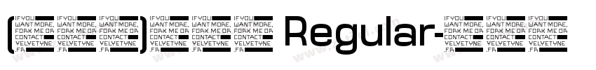 (蔫兔兔)舒芙蕾 Regular字体转换